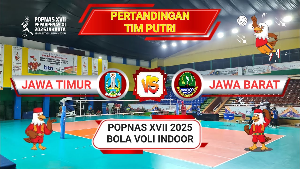 PERTANDINGAN FINAL PUTRI MEMPEREBUTKAN MEDALI EMAS ANTARA JATIM Vs JABAR || POPNAS XVII 2025
