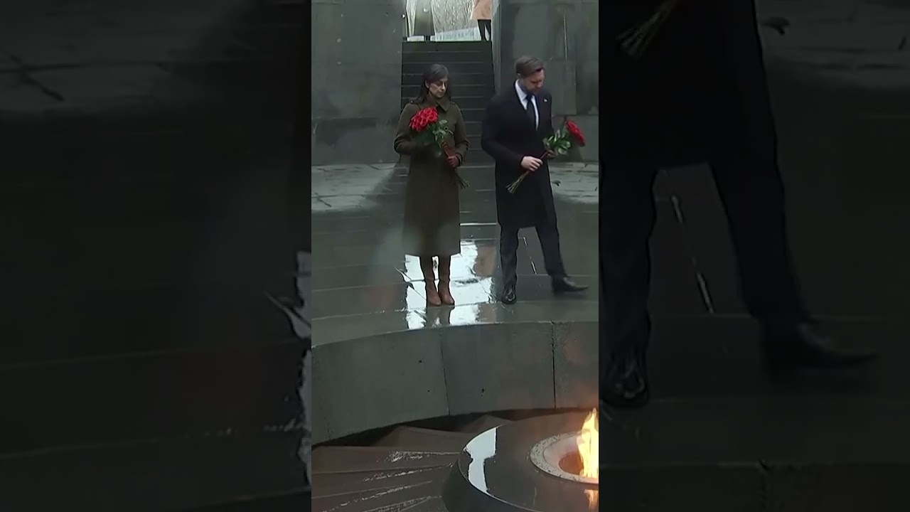 SOLEMN MOMENT: JD Vance Lays Wreath at Armenian Genocide Memorial | DWS News | AC1C