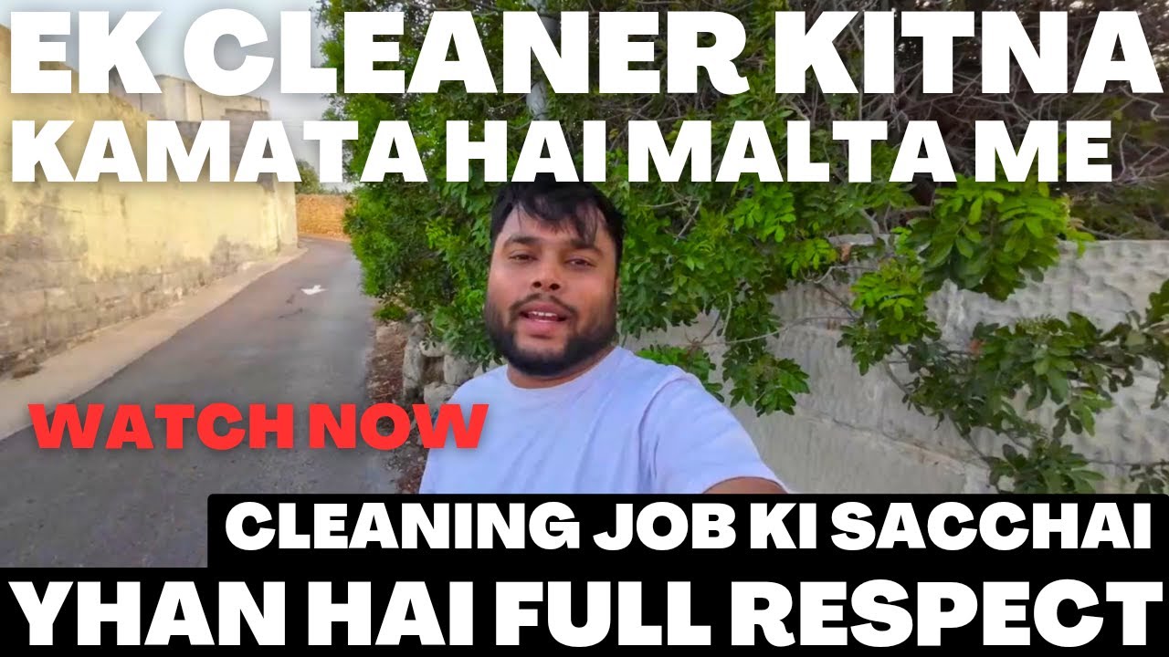 Ek Cleaner Ki Lifestyle Malta Me | Cleaner Job Ki Full Detail | Cleaner Job Malta