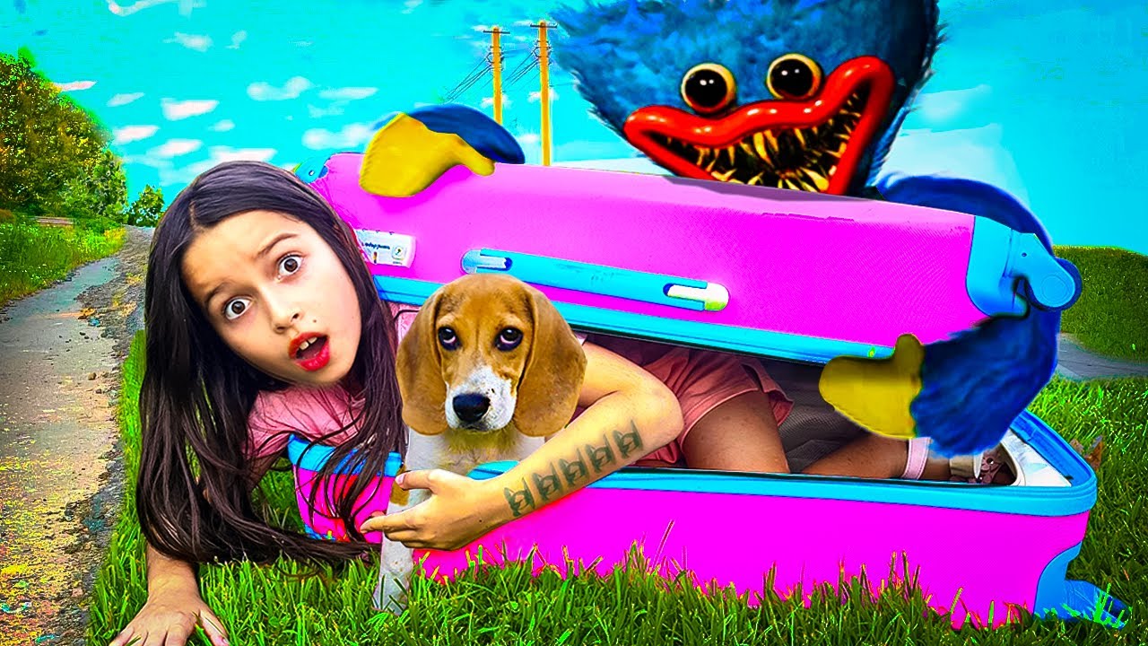 Huggy Wuggy Playtime rentre dans la maison et emmène Adri avec lui