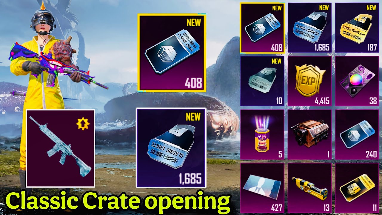 New premium crates opening pubg mobile new Classic Crates opening M416 glacier after 2 years 🥶❄️❄️❄️