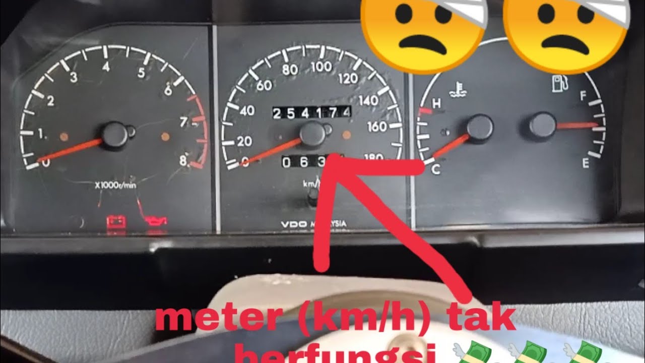 Baiki meter kelajuan (km/h) kereta iswara
