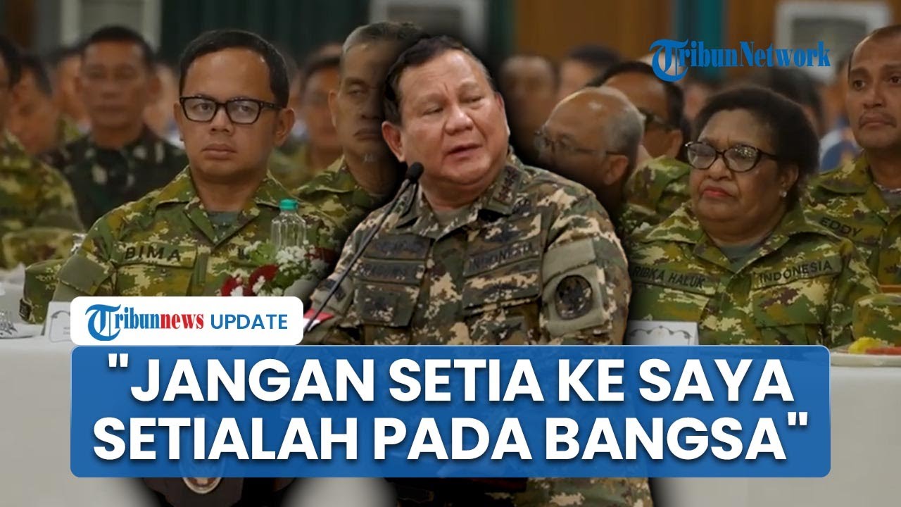 Prabowo Tak Ingin Bikin Kabinet Militeristik, Presiden: Jangan Setia ke Saya, Setialah kepada Bangsa