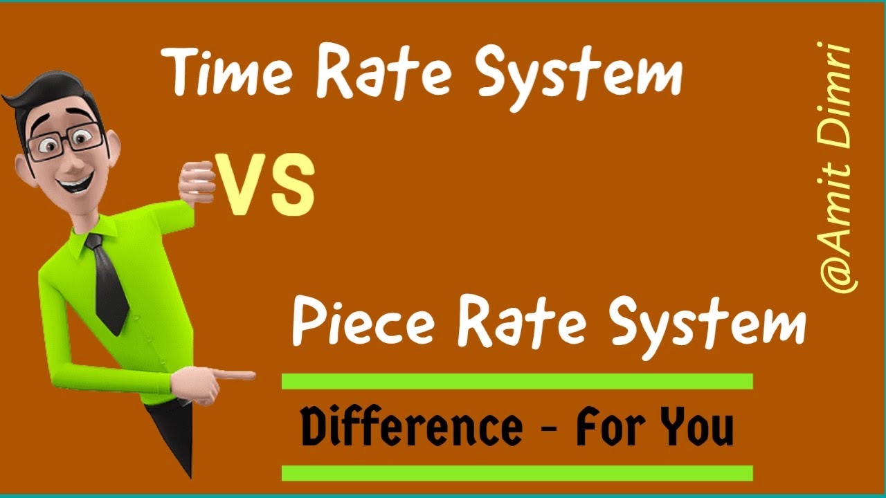 Time Rate System and Piece Rate System - Difference #bcom #soldu #ignou
