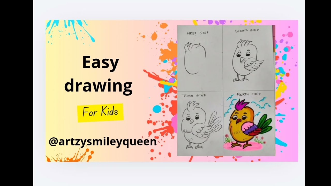 How to Draw A Bird Easy tutorial 