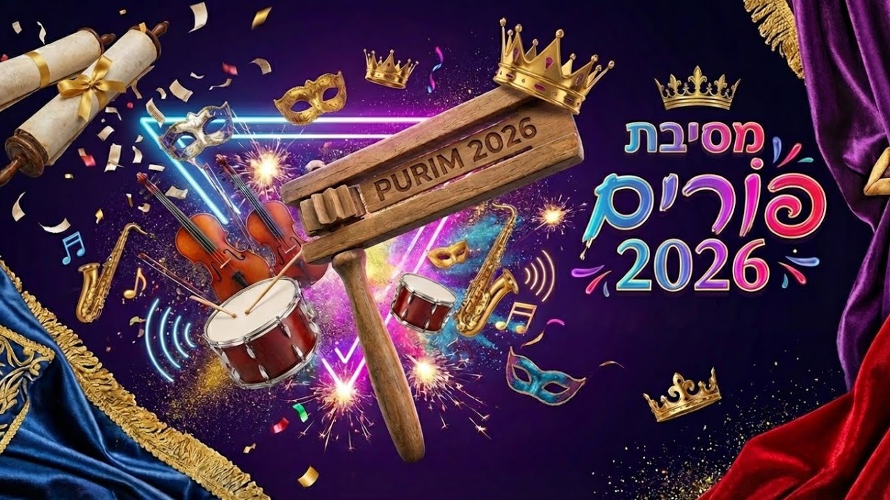 🎭 מחרוזת פורים 2026 אש! 8 דקות מטורפת 🔥 יצחק AI