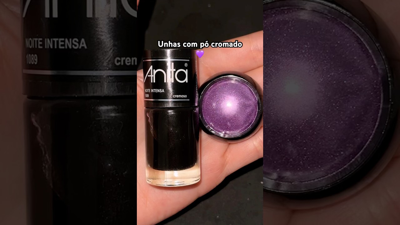 Unhas com p&oacute; cromado #shorts #unhas #nail #nails #unha #naildesign #nailpolish #nailinspo