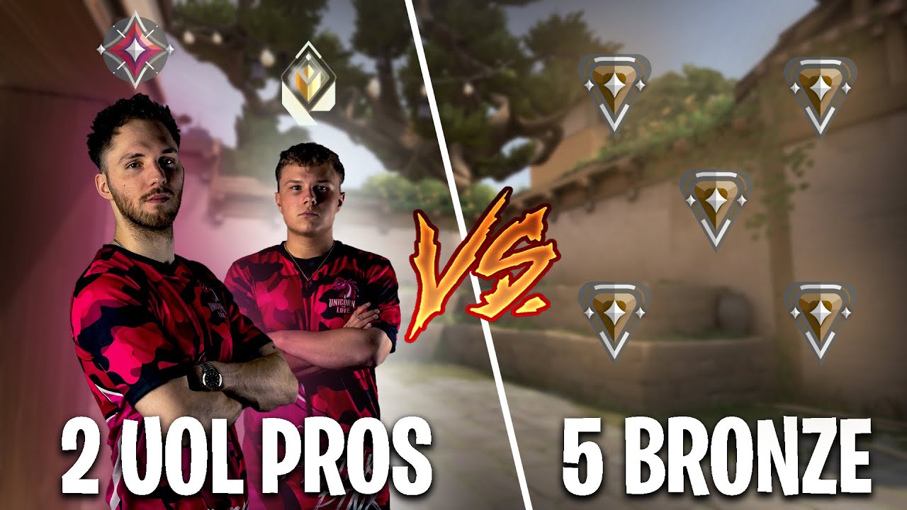 🦄🥉 2 UOL PROS vs. 5 BRONZE SPIELER! Wer gewinnt dieses königliche Duell? | Valorant