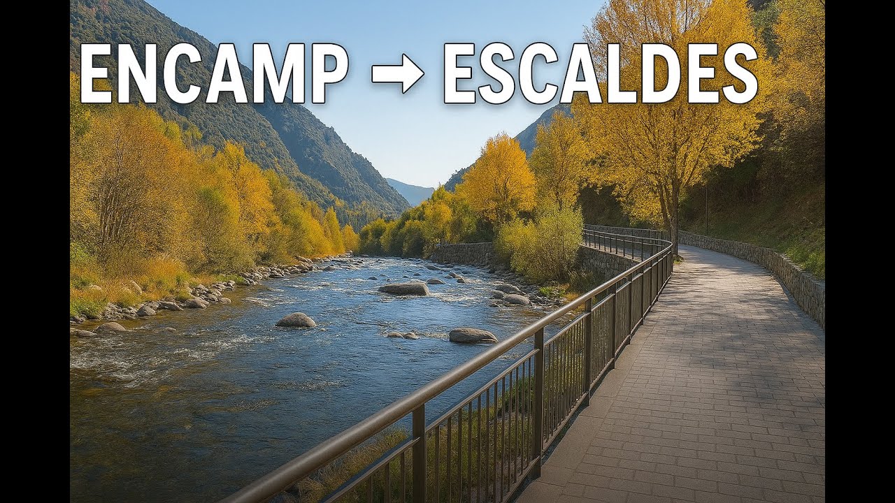 🇦🇩 ANDORRA 4K virtual tour of ESCALDES-ENGORDANY, northern access