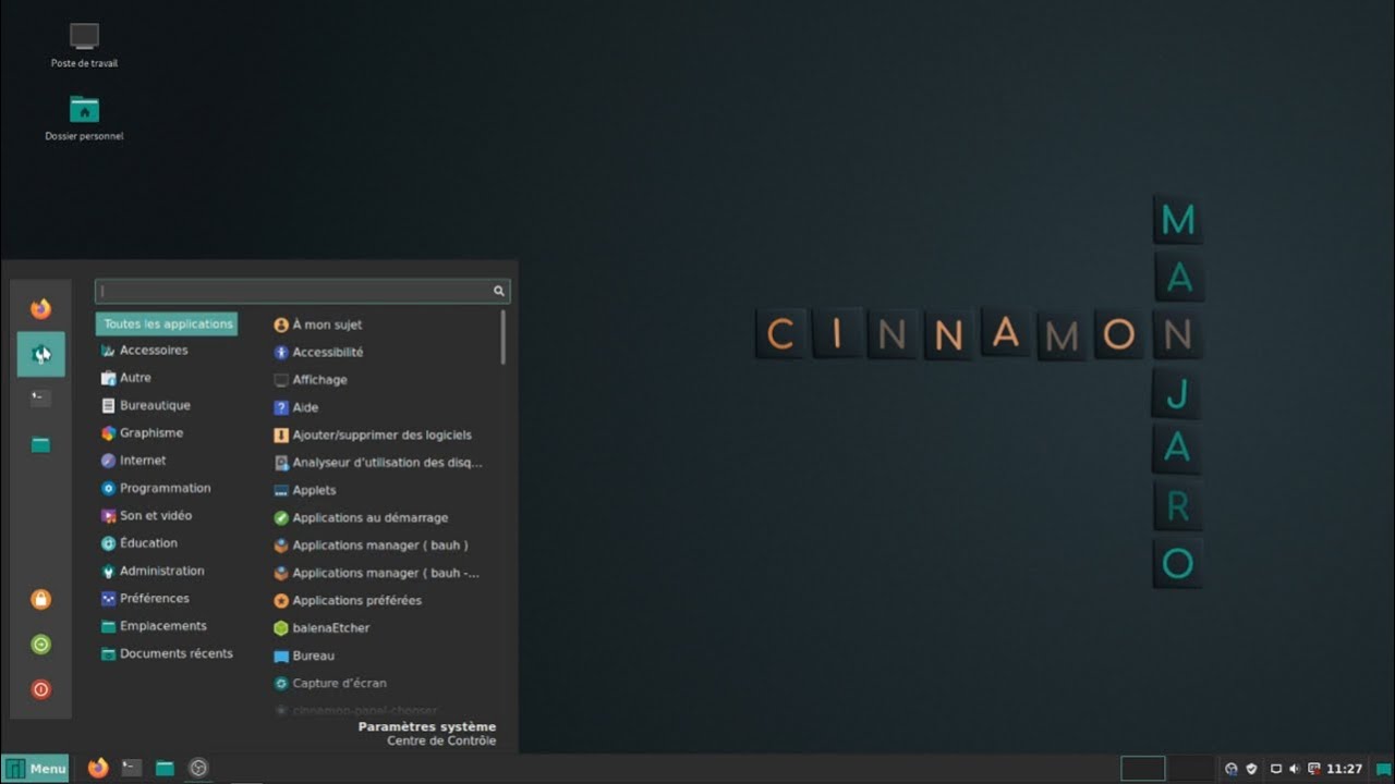 Installation et paramétrage de Linux Manjaro Cinnamon