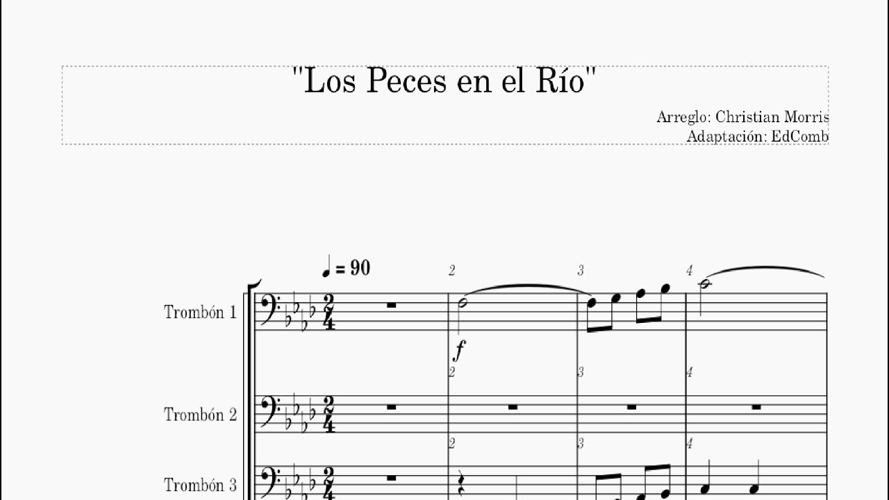 Los Peces en el Río (Villancico) 🎺 Arreglo para Banda AMK (PARTITURA) 🎶