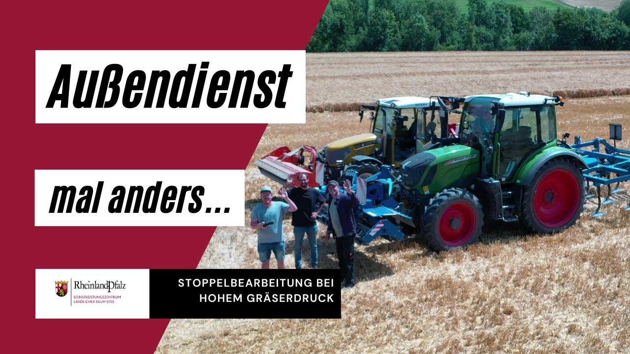 Außendienst mal anders - Stoppelbearbeitung bei hohem Gräserdruck