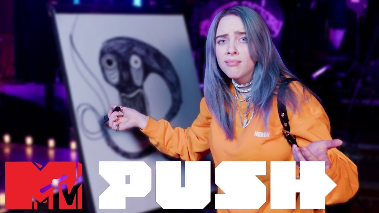 Billie Eilish Attempts The Blank Canvas Challenge | MTV PUSH