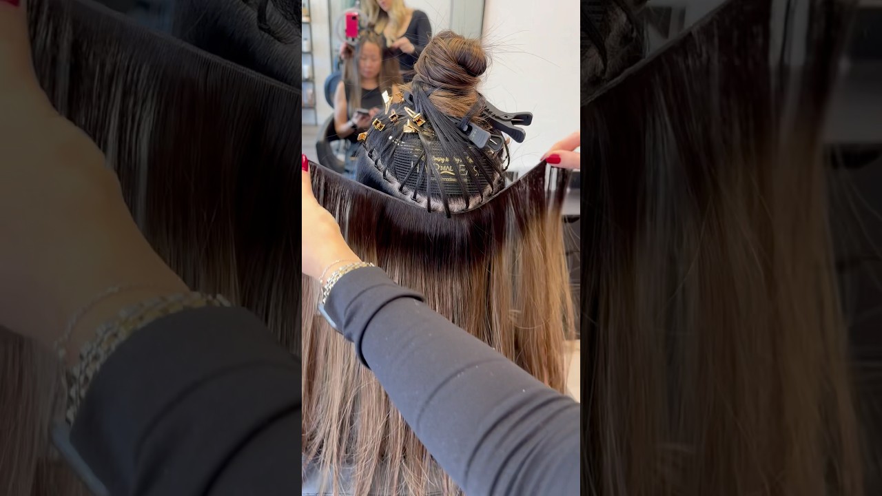 The best way to install weft hair extensions?! #weftextensions #hairextensions #extensions #tutorial