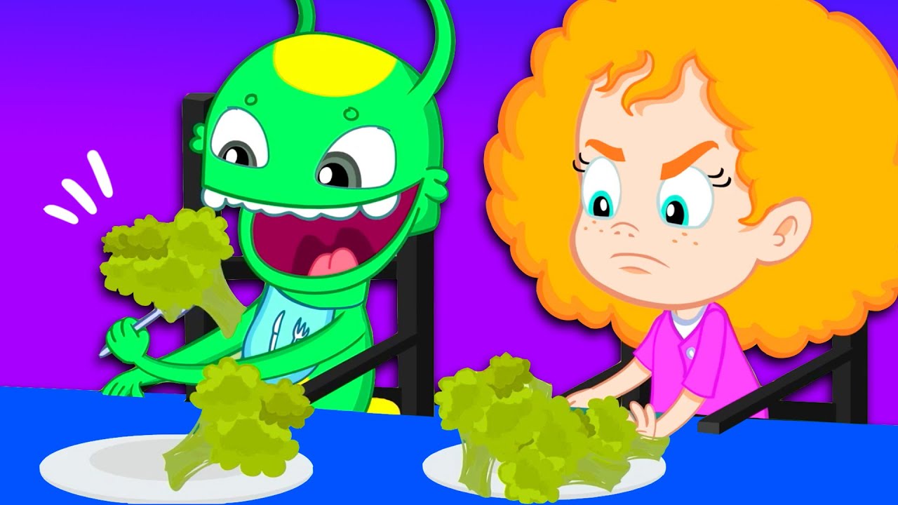 Groovy The Martian & Phoebe - Are You Hungry? Groovy teaches to eat vegetables to kids