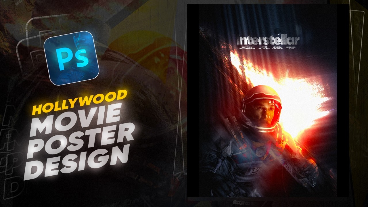 How i make INTERSTELLAR Alternative Poster in Photoshop ! Hollywood movie poster