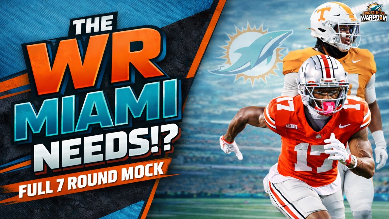 🚨 Miami Dolphins Mock Draft 2026 (7 Rounds) | Can They Fix WR?