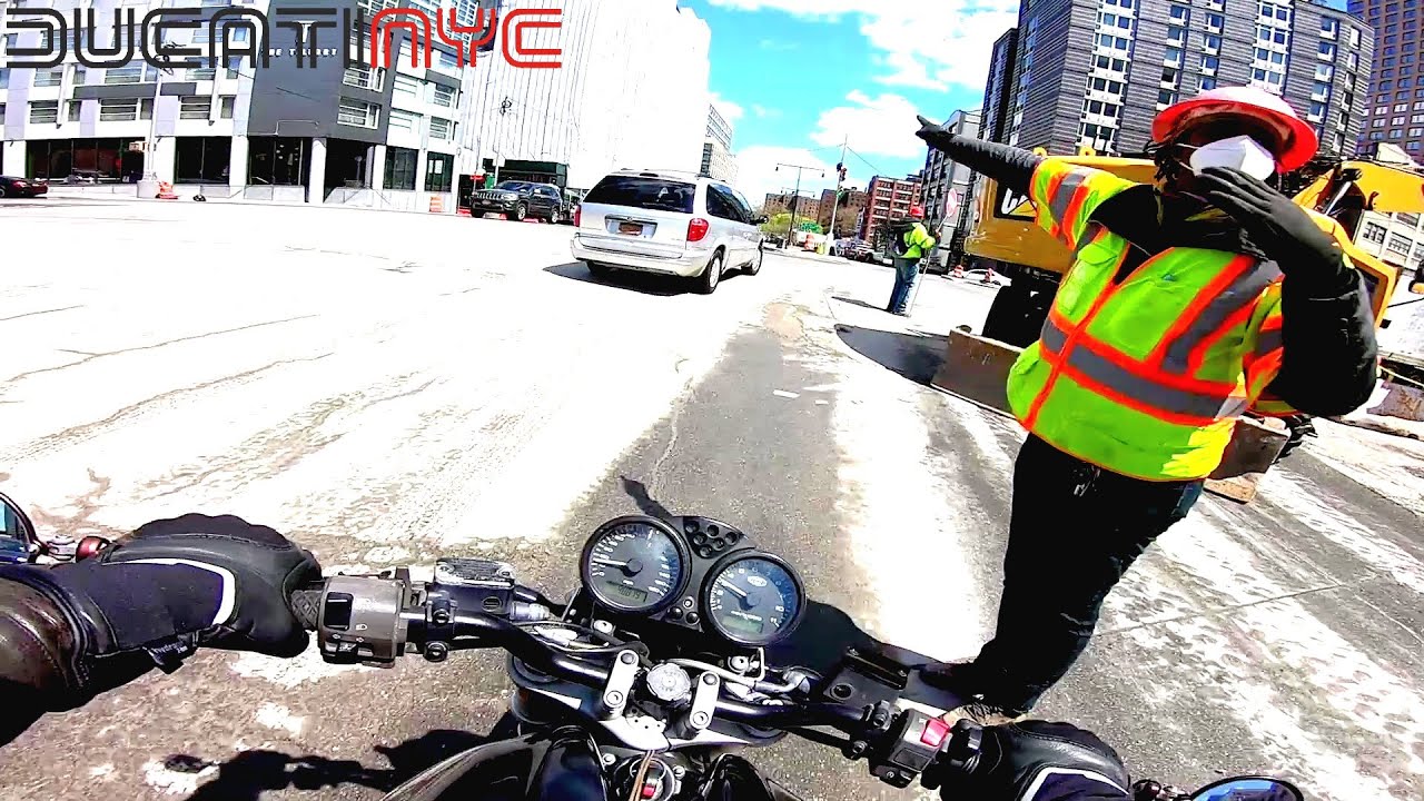 i deserve it - fast flight and traffic splits to downtown Brooklyn, Ducati Motorcycle in NYC v1221