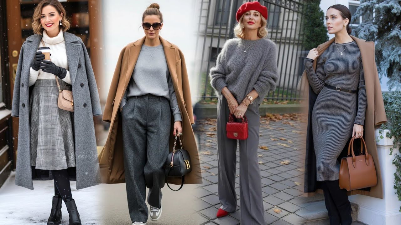 Como Vestir el COLOR GRIS EN OTOÑO - INVIERNO: ELEGANCIA, Calidez  y Estilo que NUNCA FALLA✨️🩶
