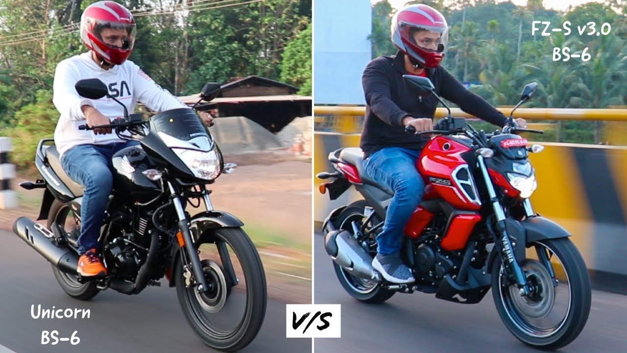 Honda Unicorn BS-6 v/s Yamaha FZ-S v3.0 BS-6 detailed comparison!!