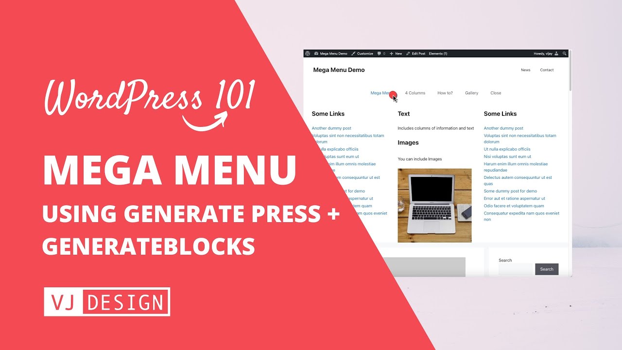 GeneratePress Mega Menu - WordPress Mega Menu without bloat