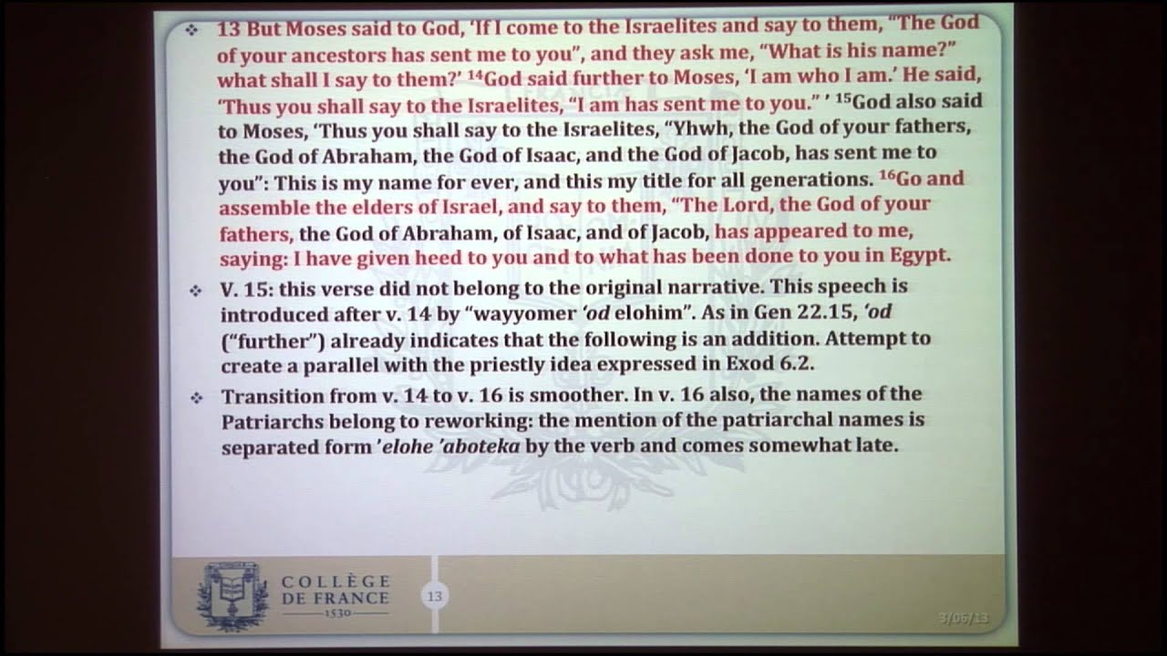 Thomas R&ouml;mer - The Revelation of the Divine Name to Moses