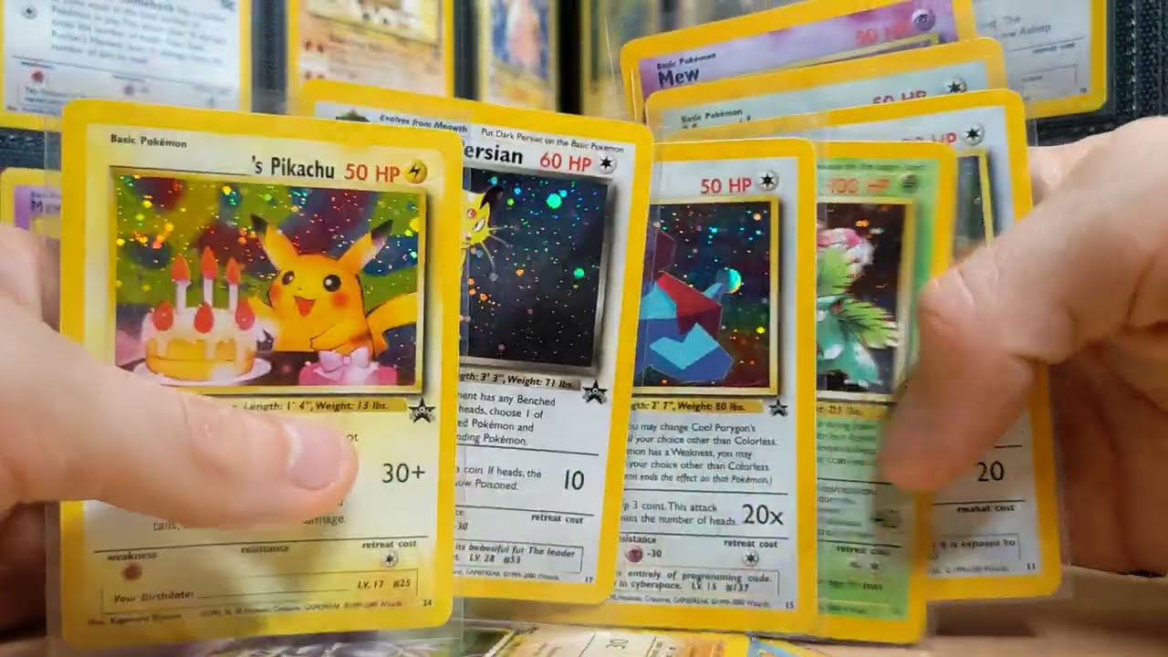 Showing all the Holographic Pokemon cards from the Black Star Promo set (Wotc)