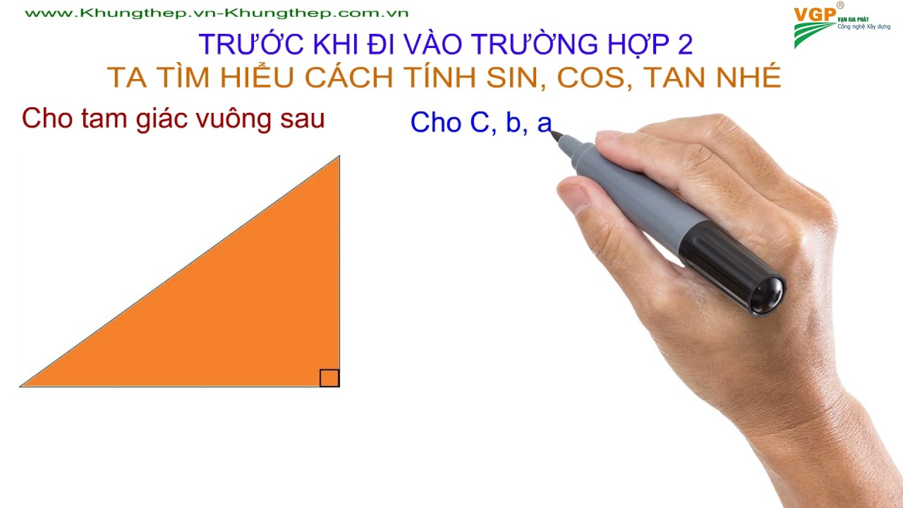 Tính diện tích mái ngói, tôn bằng Pitago, Sin-Cos-Tan - P2