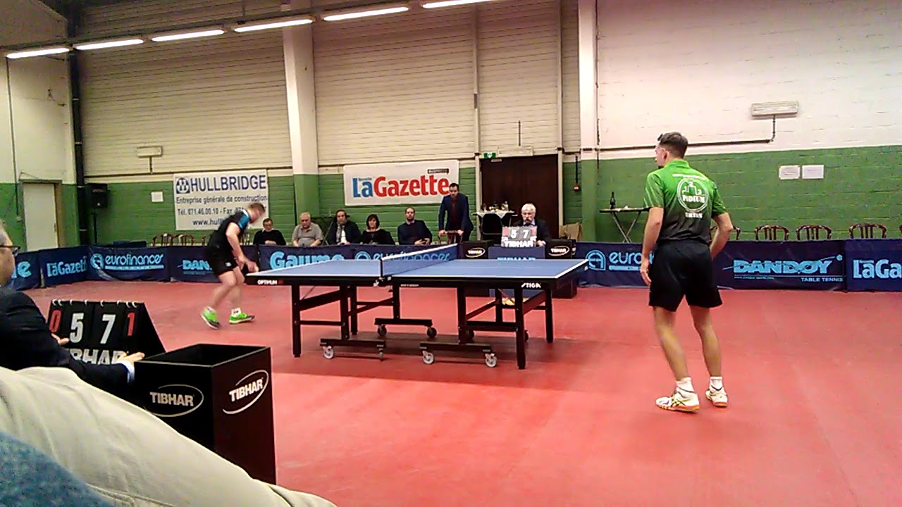 Super division belge tennis table 2018 - blondeau christian VS szymanski filip