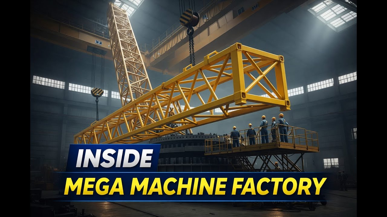 How Giant Cranes Are Made | Inside Heavy Machinery Manufacturing Factory