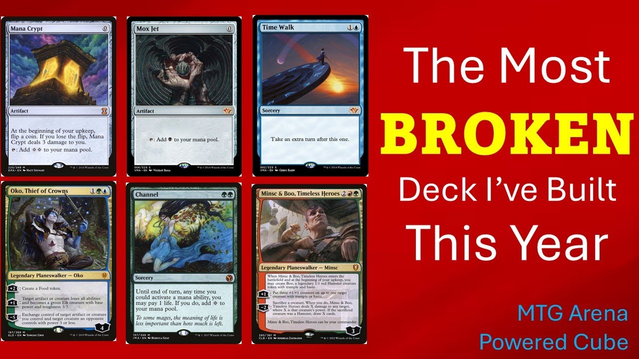 BUSTED Cube Deck!!! - 3 Pieces of Power, Channel, Oko, more!! - MTG Arena Powered Cube Draft 4