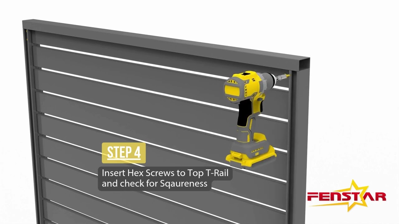 Step-by-Step - How to assemble a Fenstar Horizontal Aluminium Slat Gate Panel