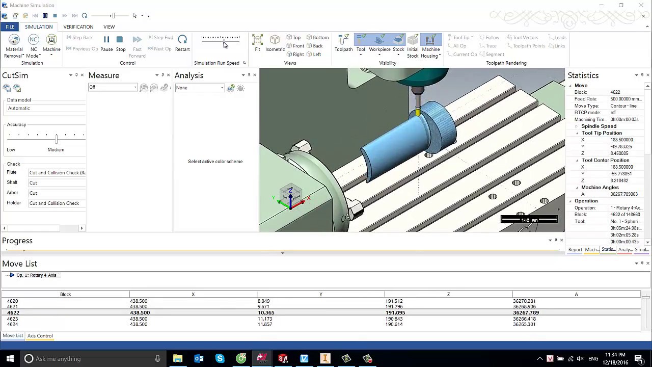 MasterCAM 2017 Mill 4 Axis Rotary