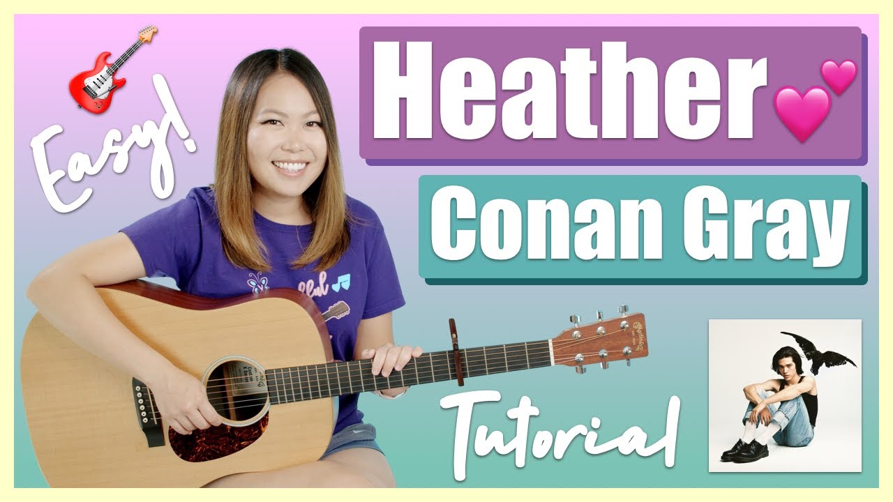 Heather Guitar Lesson Tutorial EASY - Conan Gray [Chords | Strumming | Full Cover] Kid Krow