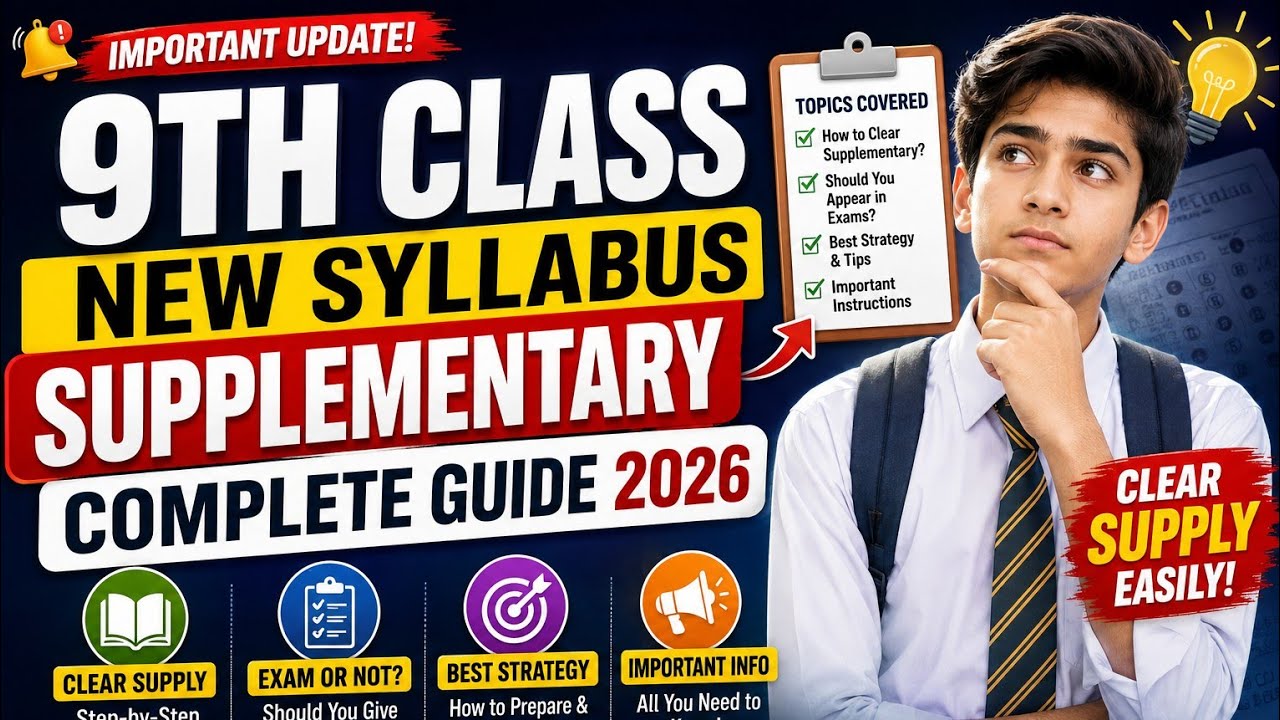 Latest News about 9th Class Result | Supply Exam |9th Class Result 2026  Good News Passing Percentag