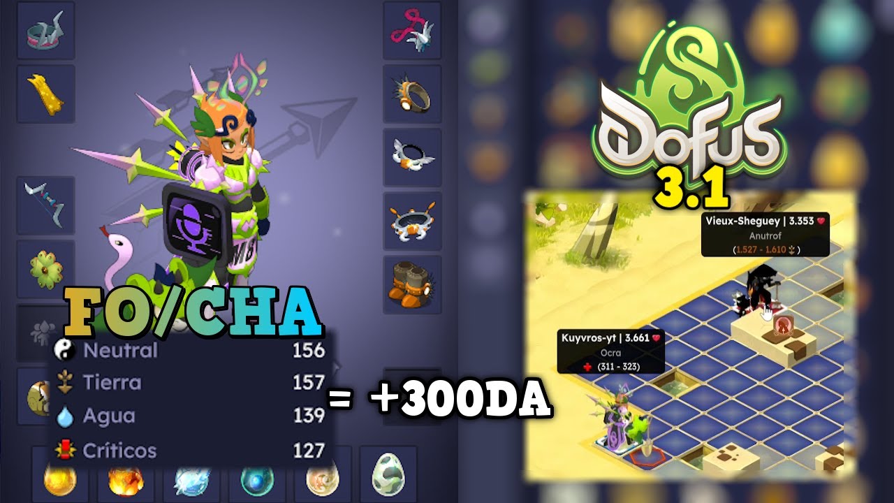 [DOFUS 3.1] MI SET FAVORITO PARA OCRA: FUERZA/SUERTE/GC y RETIRO PM | Koliseos 1vs1 - Kuyvros-yt