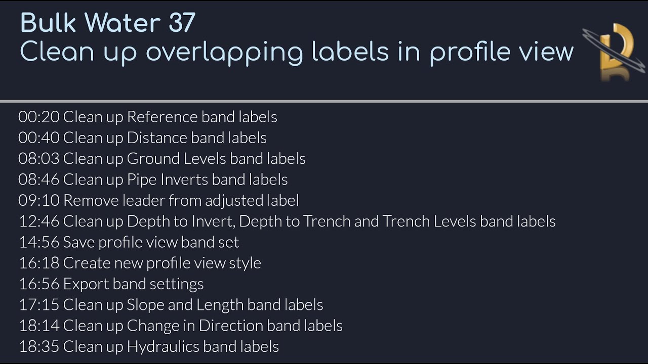 Bulk Water 37 - Clean up overlapping labels in profile view