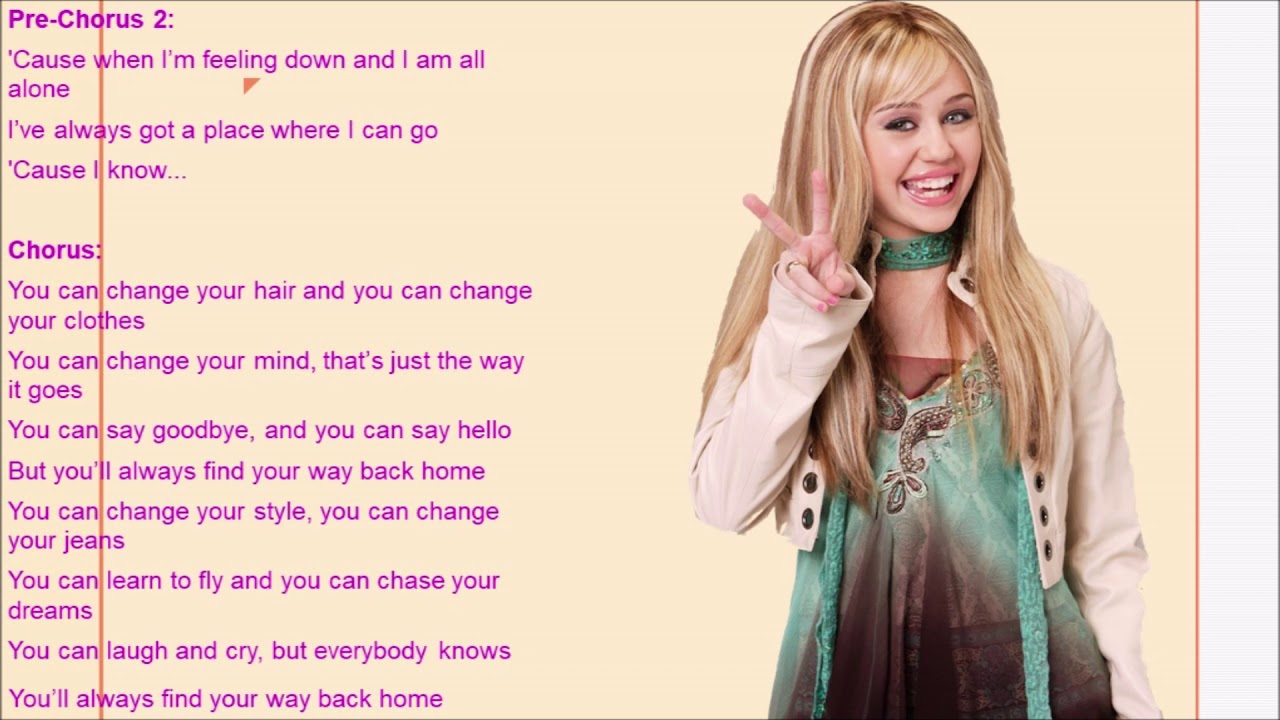 You’ll Always Find Your Way Back Home Hannah Montana Lyrics