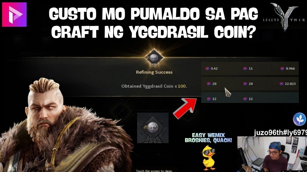 LEGEND OF YMIR : HOW TO EARN WEMIX BY CRAFTING YGGDRASIL COIN | PALDO KA DITO BROSKIE, WATCH THIS!