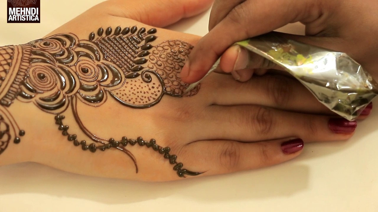 How to Apply new latest henna Mehndi designs for Hands for eid,diwali,weddings tutorial Video