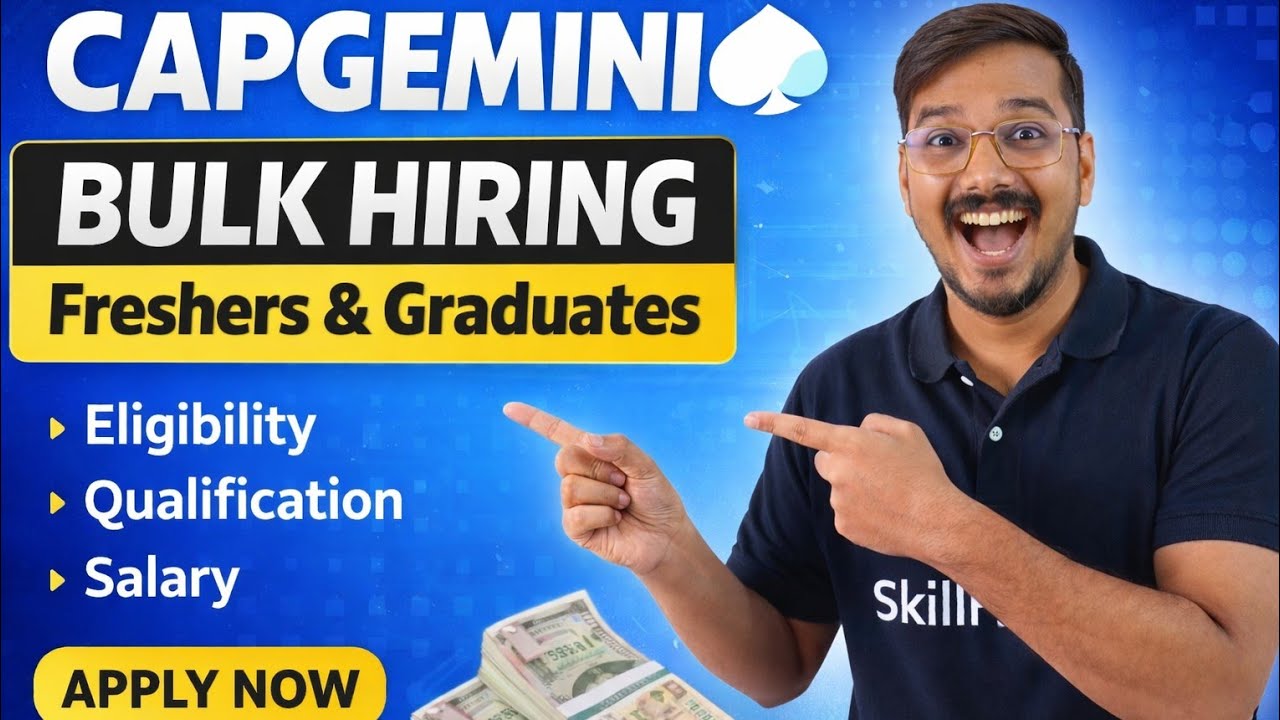 Capgemini Hiring 2026 | Bulk Hiring for Freshers & Graduates | Salary, Eligibility & Apply Process