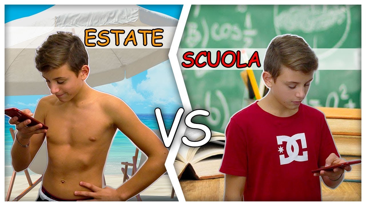 😍 ESTATE Vs SCUOLA 😭 le differenze by Lukas Ceci Lisa