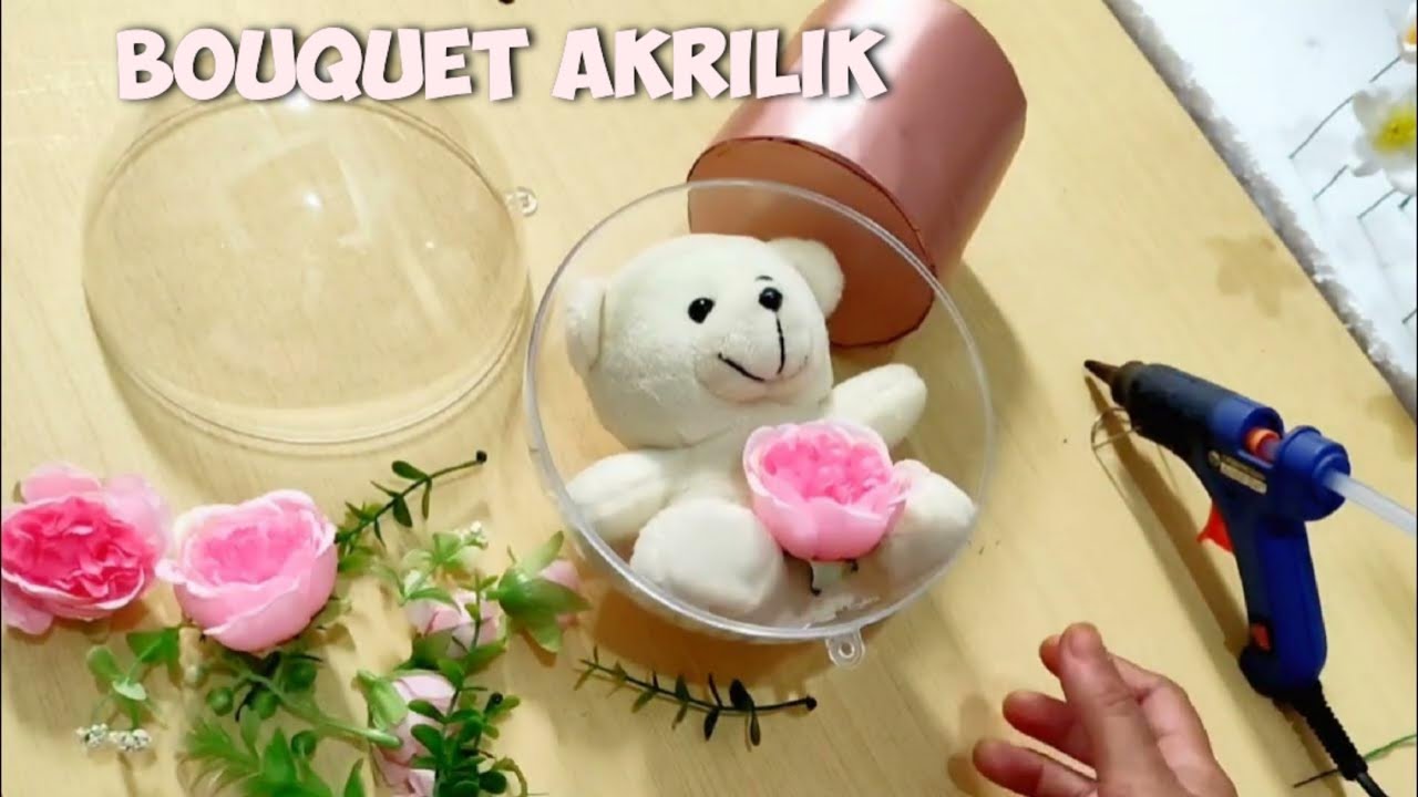 bola akrilik buket bunga