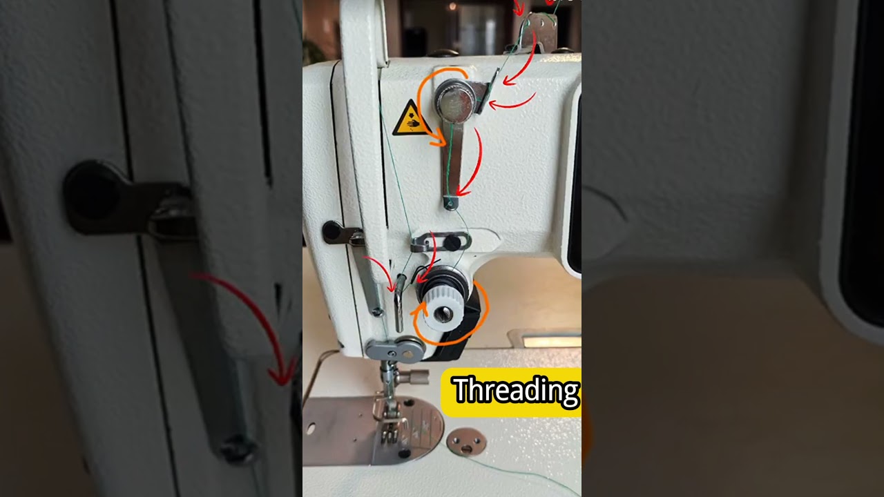 Single Needle Machine Perfect threading #shorts #viral