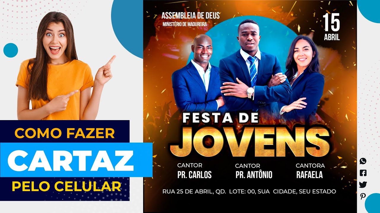 Novo Método: Como fazer cartaz de impacto pelo celular, de forma rápida e fácil.