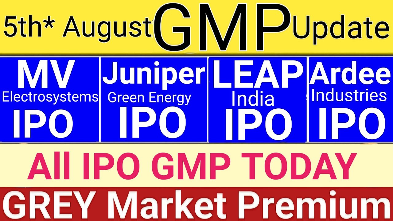 Ardee Industries IPO | MV Electrosystems IPO | Juniper Green Energy IPO | IPO GMP | Stock Market Tak