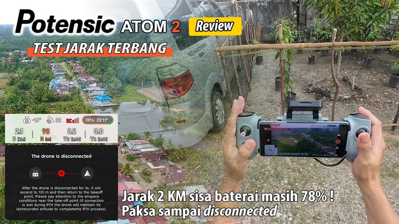 TEST Jarak Terbang Drone Murah Ini Lagi | Potensic Atom 2 Range Test