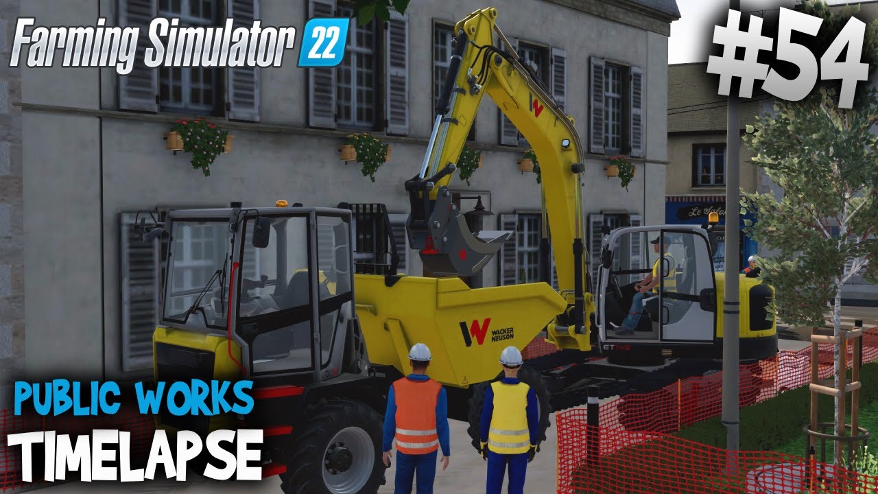 🚧Exciting Public Works Project: Wacker Neuson ET145 & DV100 👷 Public Works in FS22