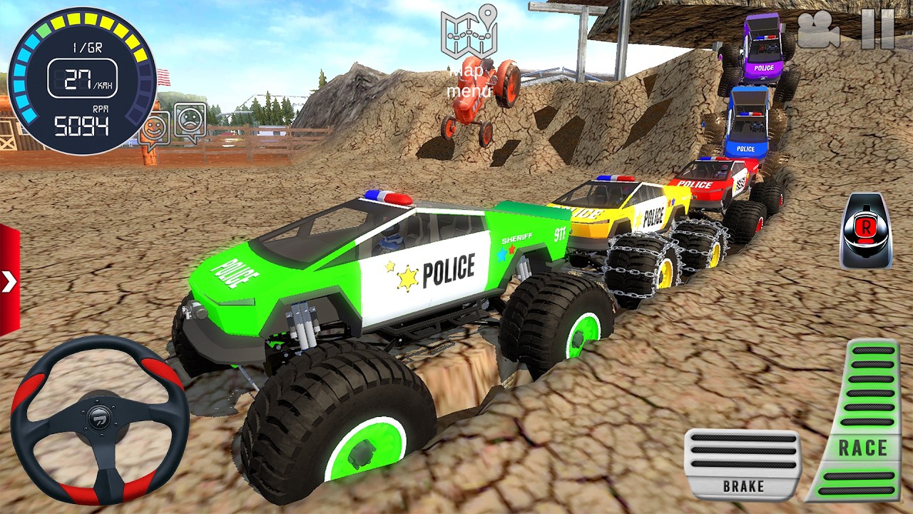 Extreme Off-Road Monster Truck Driver Racing #1 - Police Car Stunt Driving - Android GamePlay