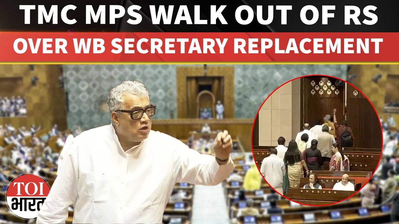 TMC MPs Walk Out Of Rajya Sabha In Protest Against EC Replacing West Bengal Chief Secretary